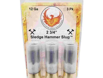 Phoenix Rising Sledge Hammer - Large HP Slug Shotshell 12ga 2-3/4" 685gr Slug 3/ct