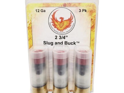 Phoenix Rising Slug & Buck Shotshell 12ga 2-3/4" FSJ 7/8oz Slug & 6-00 Buckshot 1225 fps 3/ct