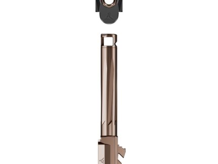 Radian Afterburner and Ramjet Micro Compensator and Ported Handgun Barrel for Glock G43x Bronze