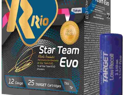 Rio Star Team EVO Shotgun Ammo 32 Low Recoil 12ga 2-3/4" 1150fps 1-1/8oz 8 Shot 25/ct