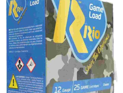 Rio Top Game HV Shotshells 12 ga 2 3/4" 3 3/4 dr 1 1/4 oz #5 1330 fps 25/ct