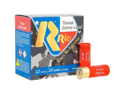 Rio Texas Game Load 36 HV Shotshells 12 ga 2-3/4" 1-1/4oz 1340 fps #7.5 25/ct