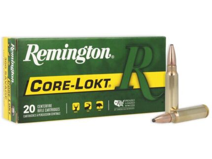 Remington Core-Lokt Rifle Ammunition .300 Savage 150 gr PSP 2630 fps 20/ct