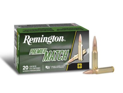 Remington Premier Match Rifle Ammunition .308 Win 168 gr BTHP 2680 fps 20/ct
