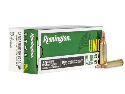 Remington UMC Rifle Ammunition .22-250 Rem 45 gr JHP 4000 fps 40/ct