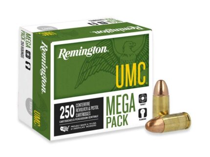 Remington UMC Handgun Ammunition 9mm Luger 115 gr. FMJ 1145 fps 250/ct