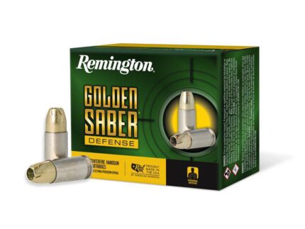 Remington Golden Saber Defense Handgun Ammunition 9mm Luger(+P) 124gr BJHP 1180 fps 20/ct
