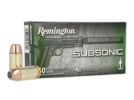 Remington Subsonic Handgun Ammunition .45 Auto 230gr FNEB 830 fps 50/ct