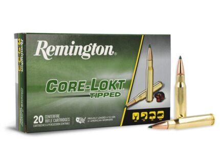 Remington Core-Lokt Tipped Rifle Ammunition .308 Win 165gr PT 2700 fps 20/ct