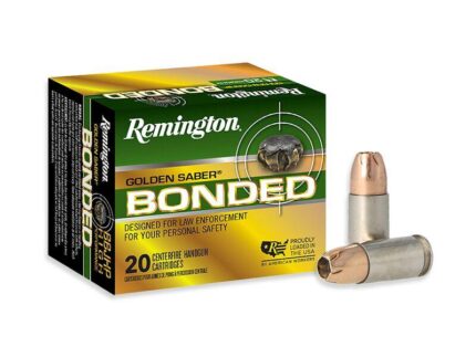 Remington Golden Saber Bonded Handgun Ammunition 9mm Luger +P 124 gr JHP 1125 fps 20/ct