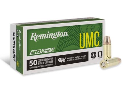 Remington UMC Handgun Ammunition .30 SC 100gr FMJ 1250 fps 50/ct