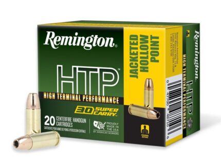 Remington HTP Handgun Ammunition .30 SC 100gr JHP 1235 fps 20/ct