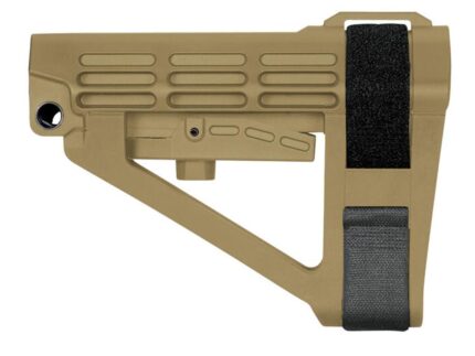 SB Tactical SBA4 5-Postion Adjustable Brace for AR-15 - FDE