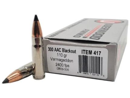 Underwood Ammo Varmageddon Rifle Ammunition 300 Blackout 110gr PT 2400 fps 20/ct