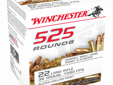 Winchester .22 LR Bulk Pack Rimfire Ammunition .22 LR 36 gr CPHP 525/ct