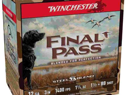 Winchester Final Pass Shotshells 12 ga 3" 1-1/4 oz 1400 fps #1.5 & #BB 25/ct