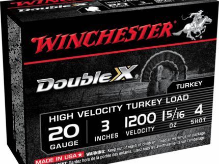 Winchester Double X Turkey Load Shotshells 20 ga 3" MAX 1-5/16 oz #4 1200 fps 10/ct