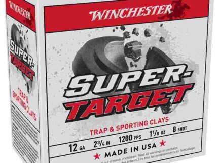 Winchester Super-Target Shotshells 12 ga 2-3/4"  1-1/8 oz 1200 fps #8 25/ct