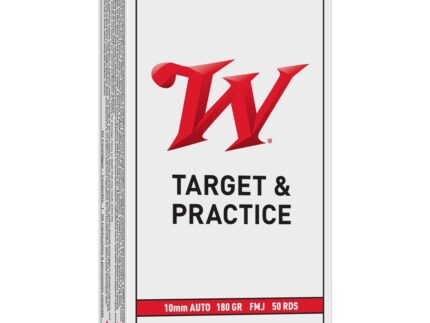 Winchester Target Handgun Ammunition 10mm Auto 180 gr. FMJ 1080 fps 50/ct