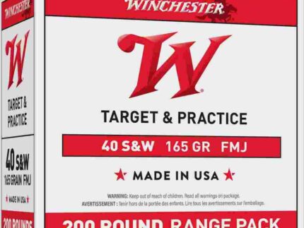 Winchester Target Handgun Ammunition .40 S&W 165 gr. FMJ 1060 fps 200/ct