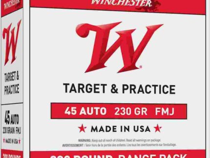 Winchester USA Handgun Ammunition .45 ACP 230 gr. FMJ 835 fps 200/ct