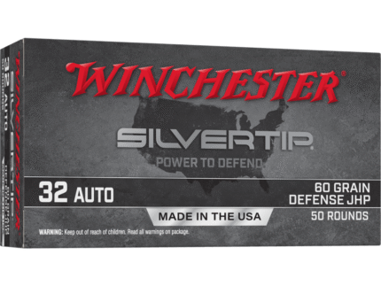 Winchester Silvertip Handgun Ammunition 32 Auto 60 gr. JHP 970 fps 50/ct