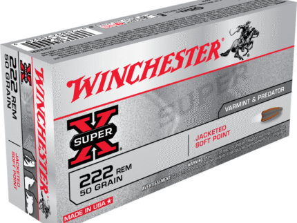 Winchester Super-X Rifle Ammunition .222 Rem 50 gr. PSP 3140 fps 20/ct