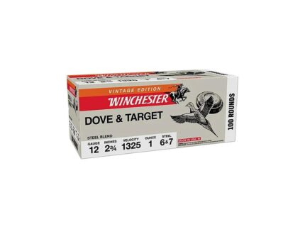 Winchester Dove & Target Steel Blend Shotshells 12ga 2-3/4" 1oz 1325 fps #6&7 100/ct