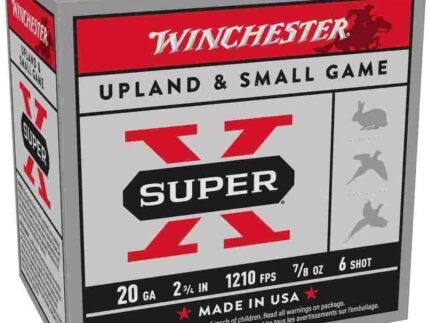 Winchester Super-X Game Shotshells 20 ga 2-3/4" 7/8 oz 1210 fps #6 25/ct