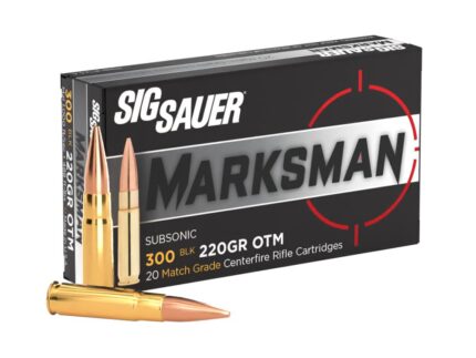 Sig Sauer Elite Subsonic Performance Match Rifle Ammunition .300 AAC Blackout 220 gr OTM 1000 fps 20/ct
