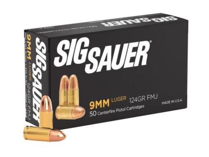 Sig Elite Performance Handgun Ammunition 9mm Luger 124gr FMJ 50/ct