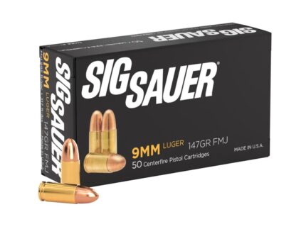 Sig Elite Performance Handgun Ammunition 9mm Luger 147gr FMJ 50/ct