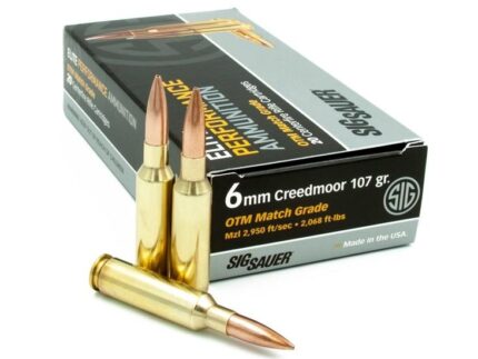 AMMO 6MM CREEDMOOR 107GR ELITE MATCH GRADE OTM BOX/20