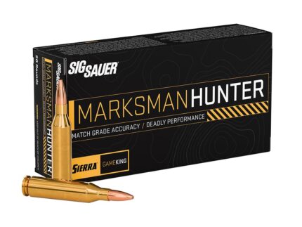 Sig Sauer Marksman Hunter GameKing Rifle Ammunition 7mm Rem Mag 160gr HPBT 20/ct
