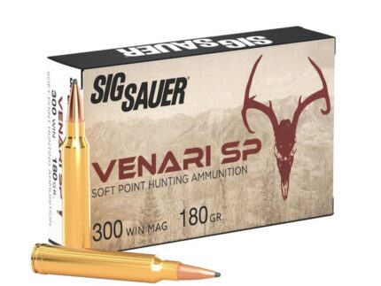 Sig Sauer Venari SP Rifle Ammunition .300 Win Mag 180gr SP 3050 fps 20/ct