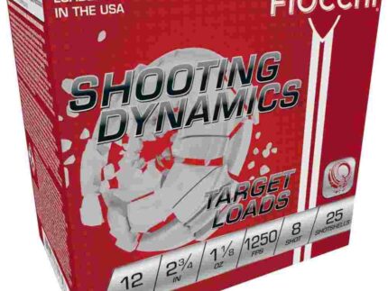 Fiocchi Exacta Fast Shooting Dynamics Shotshells 12ga 2-3/4 in 1-1/8oz 1250 fps #8 25/ct