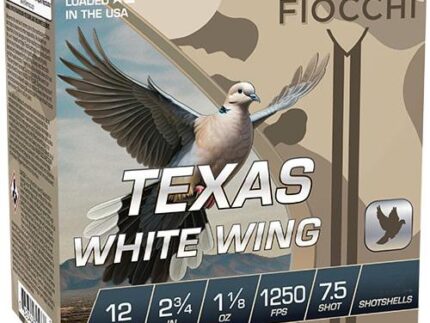 Fiocchi Texas White Wing Shotshells 12ga 2-3/8" 1-1/8oz 1250 fps  #7.5 100/ct