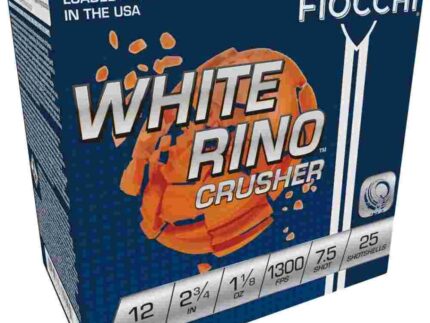 Fiocchi White Rino Crusher Shotshells 12ga  2-3/4" 1-1/8oz 1300 fps #7.5 25/ct