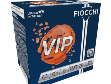 Fiocchi VIP Shotshells 20 ga 2-3/4" 7/8 oz 1200 fps #7.5 25/ct