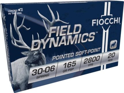 Fiocchi Field Dynamics Rifle Ammunition .30-06 Sprg 165 gr  PSP 2800 fps 20/ct