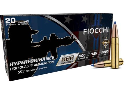 Fiocchi Hyperformance SBR SST Ammunition .300 Blackout 125gr PT 2250 fps 20/ct