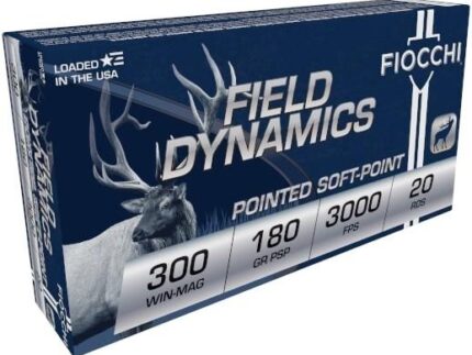Fiocchi Field Dynamics Rifle Ammunition .300 Win Mag 180 gr PSP 3000 fps 20/ct