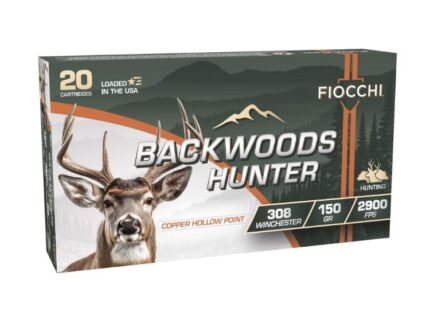 Fiocchi Backwoods Hunter Rifle Ammunition .308 Win.150gr CHP 2900 fps 20/ct