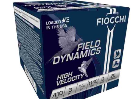 Fiocchi High-Velocity Hunting Load .410 ga 3" MAX 11/16 oz #6 1140 fps 25/rd