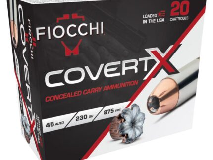 Fiocchi CovertX Handgun Ammunition .45 Auto 230gr JHP 875 fps 20/ct