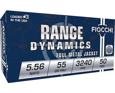 Fiocchi Range Dynamics Rifle Ammunition 5.56mm NATO 55 gr FMJ 3240 fps 50/ct