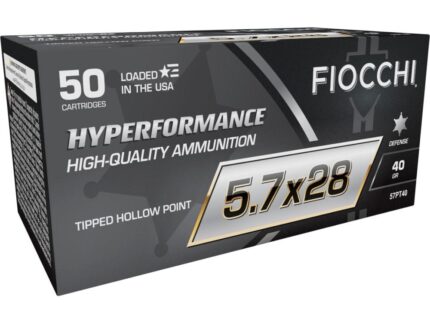 Fiocchi Hyperformance Defense Handgun Ammunition 5.7x28mm 40gr PT 1750 fps 50/ct