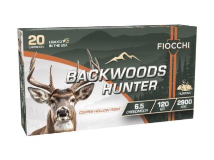 Fiocchi Backwoods Hunter Rifle Ammunition 6.5 Creedmoor 120gr HP 2900 fps 20/ct