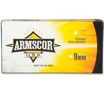 Armscor Handgun Ammunition 9mm Luger 147 gr FMJ 850 fps 50/ct