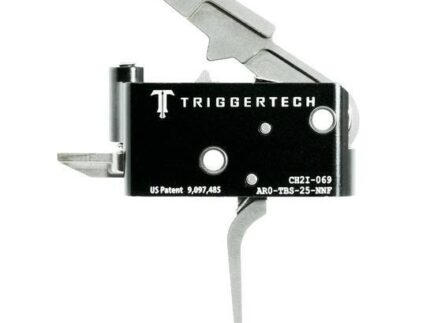 TriggerTech AR15 Adaptable Flat Trigger 2 Stage Adjustable Stainless Steel/Black